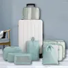 Borse di stoccaggio 16 pezzi Organizzatore da viaggio Set per il bagaglio per sacchetto per valigia del guardaroba