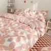 Set di biancheria da letto set floreale primavera romantico Coperchio piumino a doppia dimensione e federa per ragazze tessili