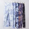 Active Pants Tie Dye Yoga Quick Drying Tight Fit Leggings Women High Waist Pant Athletic Look Render For Outdoor