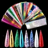 24 pezzi Trasferimento per trasferimento un adesivo per foglio di decalcomania Decorazione per nail art Forniture per unghie Designer Adesivo Manicure Sliders per unghie