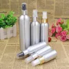 Lagringsflaskor 100 st 30 ml aluminium spray flaska metall flytande parfym sammandragande med aluminiumoxid tvärlinje