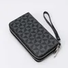 Wallet Printed Korean Fashion Double Layer Zipper Handheld Bag for Men and Women Long 2024