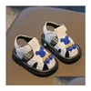 Erste Walkers Mode Luxus Neugeborene Sandalen Jungen Mädchen Baby Kleinkind Kinder Schuhe Sommer weicher Boden atmungsaktiv Sport kleiner Tropfen Deliv OTSPJ