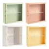 Kitchen Storage 2 Layer Wall Mounted Display Box Countertop Cabinet Dustproof Protection Showcase Clear Case For Toy