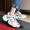 Fitness Shoes 2024 Ladies Trainers High-top 6cm Wedge Platform Sneakers Breathable Mesh Women Casual Woman Chunky Dad Sport