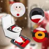 Toiletbrekomslagen Badmatten voor badkamer Non Slip Memory Christmas Cover Snowman Santa en Tapijt Set Ultra Soft