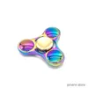 Dekompression Toy Rainbow Fidget Spinner Toys Metal UFO Small Handheld Finger Spinners gåva för barn Vuxna som snurrar toppfokus Desk Fingertip