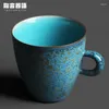 Mokken Blue Crystal Texture Golden Spot Hoogwaardige Mark Water Cup Retro Ceramic Home Office Coffee Milk Tea