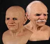 Masque Old Man Halloween Creepy Rinkle Face Mask Costume Halloween Costume réaliste Latex Masquerade Carnaval Men Face245C2394926