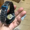 Regarde des hommes de la sculpture noire complète Mouvement mécanique automatique Mouvement en acier inoxydable, montre des montres-bracelets mâles AAA +