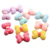 Decorative Flowers 50/100pcs Cute Pastel Polka Dot Bow Flatback Resin Cabochon Embellishments Scrapbooking DIY Decoration Craft For Hair