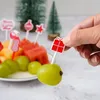 Fourks Christmas Fruit Fork Dessert Creative DenkPick Bento Parto Party Decoration mignon minimot anne