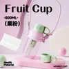 Tumblers Portable Plastic Cup Summer Fruit Tea stor kapacitet Dubbel dryck Student och barns utomhussportstrå