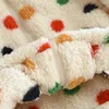 Abbigliamento da casa in lana inverno peluche set di pigiama set femminile in velluto da stampa a ciondolo per caramelle pantaloni in pile in pile
