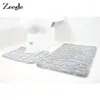 Mattes de bain Zeegle Stone Rossed 2pcs Anti-Slip Mat Set Salle de salle de bain Absorbant Tapis de toilette Chapeur de flanelle Douche