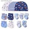 Chaussettes pour enfants chapeau bébé + gants + chaussettes adaptées aux garçons et aux filles.Coton automne décontracté photographie accessoires de nuit à tête douce bébé à la mode en hiver Q240413