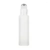 Storage Bottles 100pcs 10ml Portable Empty Refillable Glass Perfume Roll On Bottle Stainless Steel Roller Ball And Wooden Lid Essential Oil