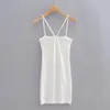 Casual Dresses Sexy Retro Tight Slim Looking Cut Out Cross Bandeau Sling Backless Dress Base Narrow Women's Short Skirt