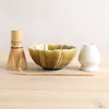 Set di stoviglie Luwu Ceramica Matcha Tea Bowl Lotus Flowan Chawan con frusta di bambù e supporto Chasen 250ml