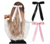 Elegante Bogenband Haare Clip Mode einfache massive Satin Clip Haarstift Feder Retro -Stirnband mit Clips Mädchen Haarzubehör Accessoires