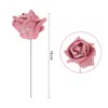 Fiori decorativi 10/20pcs oro/argento/rosso/rosa/viola/bianco/royal in schiuma rosa glitter artificiale fai -da -te ghirlant deco wedding falso