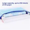 Storage Bags A4A5A6 Waterproof Mesh Zipper Pouch Clear Document Bag Stationery File Folders Pencil Case Office Supplies