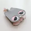 Anneaux Puou Couchette de dessin animé sac clé couverture clé portefeuille de la voiture féminine Keychette Keychain Case Coin Purse Bus Carte Bus Slept Holder