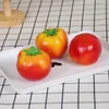 Decorative Flowers 4 Pcs Simulated Vegetable Model Realistic Tomato Prop Modeling Decor Props Desktop Small Lifelike Foam Showcase Kitchen