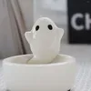 Titulares de velas Halloween Creative Ceramic Ghost Shape de cartoon Candlestick Decoration title Table Party