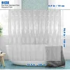 Cortinas de ducha cortina transparente revestimiento de pie impermeable para baño de puesta