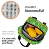 Sacs de rangement Retro Green Hippie Flower Pattern Isulated Lunch for Women Portable Thermal Coloner Bento Box School