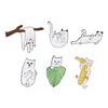 Épingles, broches nouveaux animaux caricatures émail chats paresseux drôles avec design de banane broche broche bouton badge cor cor badge pour femmes hommes enfants fa dhcwh