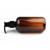 Vloeibare zeep -dispenser flessen pomp voor salons spa's of thuisgebruik klassieke flesstijl leeg huisdier 4pcs bruin