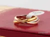 2021 Дизайн моды Три цветовых петли кольца мужчины женщины кольцо 316L из нержавеющей стали без затухания