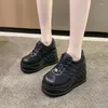 Chaussures décontractées tenis féminino plate-forme de style punk femme chaussure vintage japonais talon talon sneakers zapatillas de mujer
