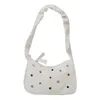 Shoulder Bags Large Capacity Color Rhinestone Underarm Bag Korean Style Solid Summer PU Leather Girls Handbag Women