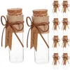 Vases 10 pcs mini-bouteilles en verre limpelles petites bouchons petits flacons Jar Bouche directe mariage