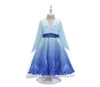 Crianças meninas vestido princesa vestido com renda de cosplay traje crianças roupas de baile ice rainha halloween fest de palco de desempenho de inverno 3722887