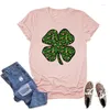 Dames T Shirts St. Patrick's Day T-shirt vrouw Lucky T-TEE Top Vrouwelijke Zomert-shirt met korte mouwen