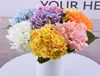 DHL Hydrangea de seda artificial Big Flower 75quot Buquê de flor de casamento branco falso para as peças centrais de mesa decorações 19COL8019852