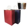 Wrap regalo 10 pezzi/sacchetti di carta Lot con manico 33 25 cm multifunzione verticale pacchetto per feste ambientali