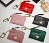 Luxurys Designer Kartenhalter Geldbeutel Key berühmte Beutel Marmont Reißverschluss Brieftaschen Modeharten Münzen Echt Männer Brieftet Leder6910451