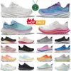 Bondi 8 Clifton 9 Running Sneakers Buty Kawana Mach Designer Buty dla kobiet Mężczyźni Triple Białe różowe różowe pomarańczowe niebieskie fioletowe fioletowe męskie trenerzy sportu na świeżym powietrzu 2024