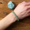 Strand Original Natural Green Aventurine Women Jades Quartz Mala Pärlor Armband Meditation Healing Smycken