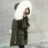 Down Coat Fur Collar hoodie Wadded voor meisjesjack Gevotte Dikke Warm Winter Kids Drawstring Hooded Parkas