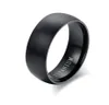 Aliança de casamento masculina em titânio preto anel de anel de anel de anel de anel de cúpula fosco fosco jóias masculinas masculinos ANILLOS5439906