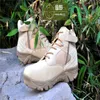 Fitness Shoes Tactical Boots Military Desert Combat Outdoor Climbing Breathable Wearable Hiking Camping Trekking 2 Color