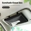 Nya handdukuppsättningar Sun Visor Tissue Box Holder Auto Interiör förvaringsdekoration för biltillbehör