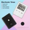 Magnet Kitchen Timer Electronic LCD Digital Screen Cooking Count Up Count Clock Clock Cloving Clush Clocks Clocks ANGEGT