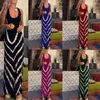 Casual Dresses Summer Sexy Variety Print Backless Cross Beach Dress Fashion Holiday Striped For Women Long Elegant Vestido Feminino